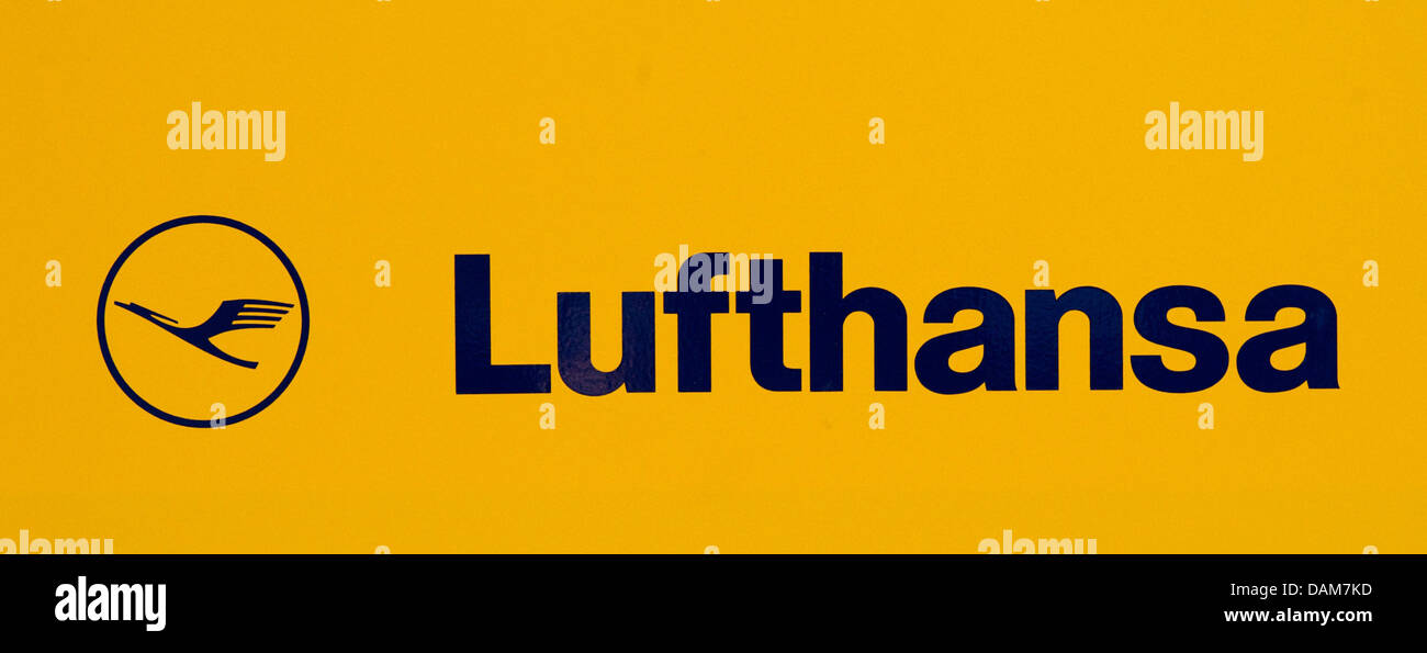 Das Logo der Fluggesellschaft Deutsche Lufthansa ist in Leipzig, Deutschland, 25. Mai 2011 abgebildet. Foto: Peter Ende Stockfoto