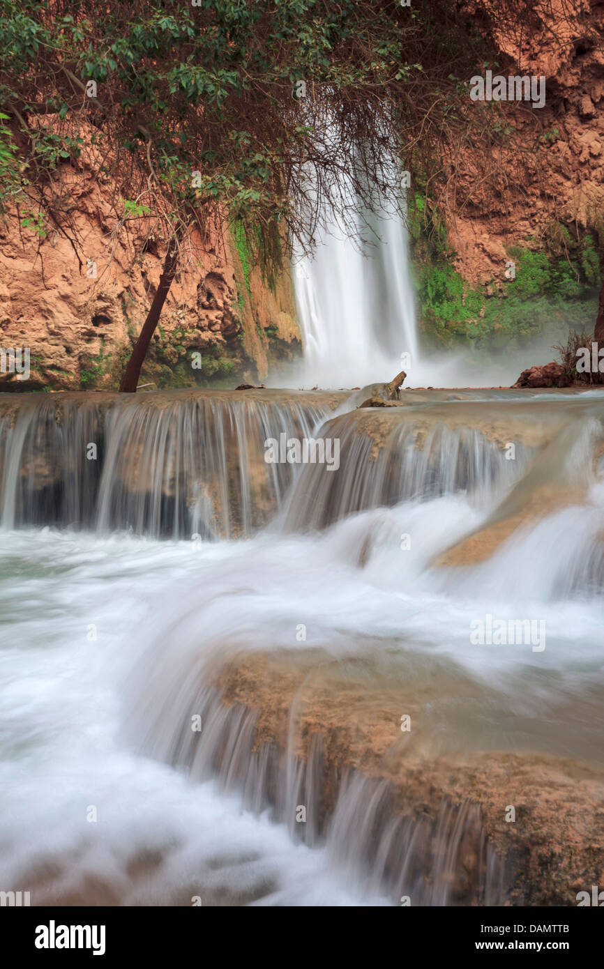 USA, Arizona, Gran Canyon, Havasu Canyon (Hualapai Reservation), Mooney Fälle Stockfoto