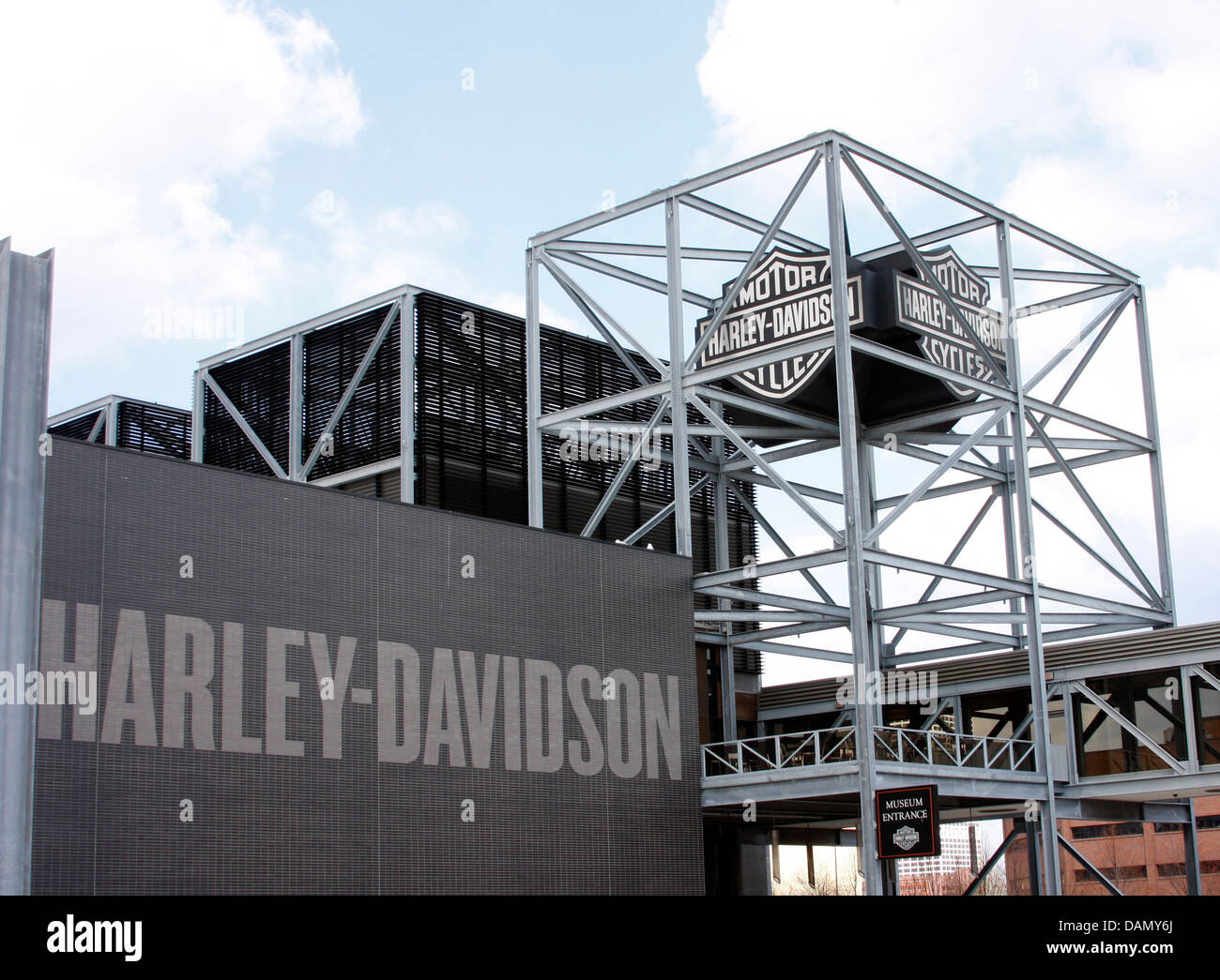 Harley Davidson Museumseingang Milwaukee Wisconsin Stockfoto