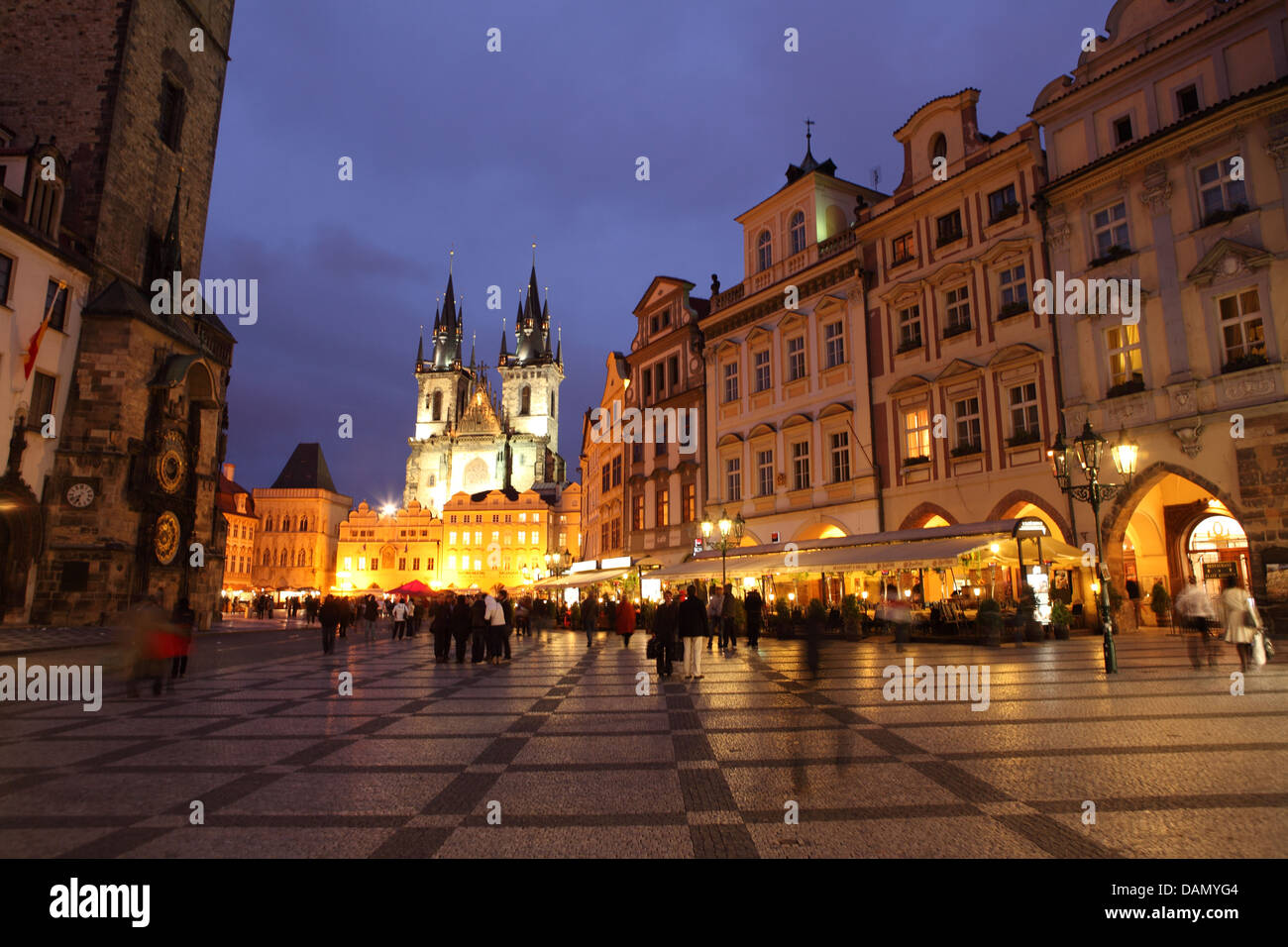 Prag Stadtzentrum Zentrum Nacht Stockfoto, Bild: 58238324 ...