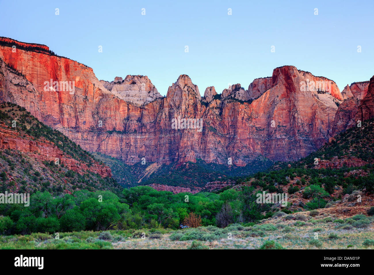USA, Utah, Zion National Park Towers of the Virgin Stockfoto