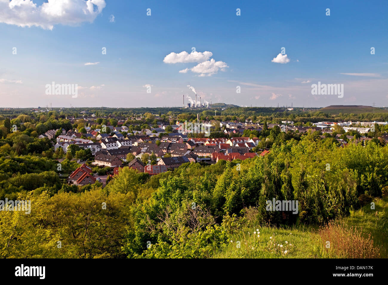 Blick auf Batenbrock Bezirk und Scholven Vorrat, Bottrop, Ruhrgebiet, Nordrhein-Westfalen, Deutschland Stockfoto