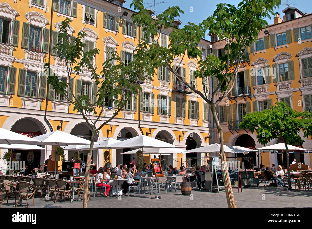 Restaurant Platz Garibaldi Nizza Côte d ' Azur Cote d ' Azur Frankreich Stockfoto