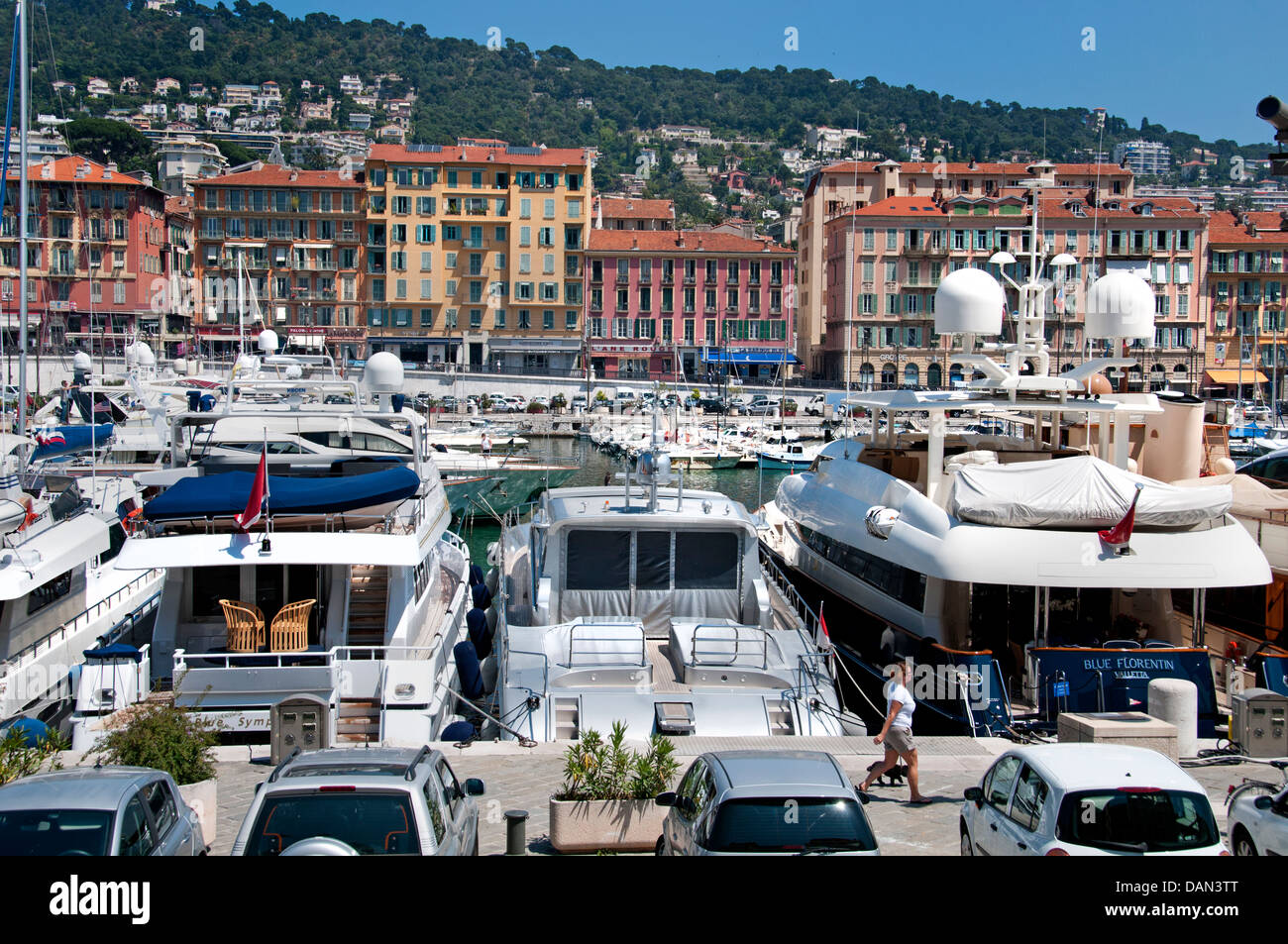 Schönen alten Vieux Port Hafen Côte d ' Azur Cote d ' Azur mediterran Stockfoto