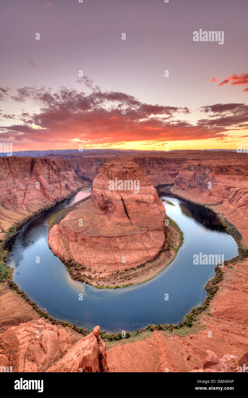 USA, Arizona, Seite, Horseshoe Bend Canyon Stockfoto