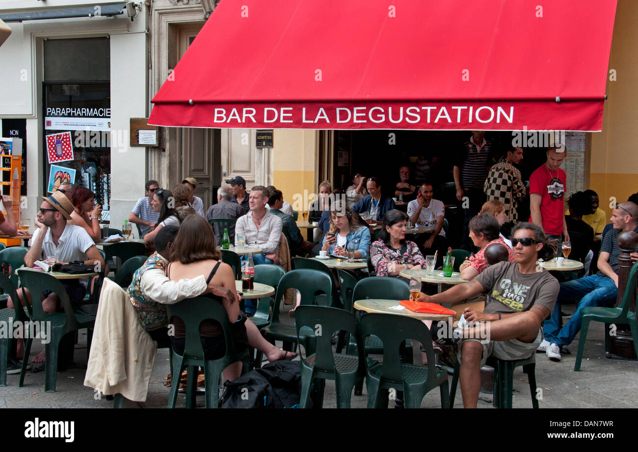 Bar La Degustation Nizza Côte d ' Azur Cote d ' Azur Frankreich Stockfoto
