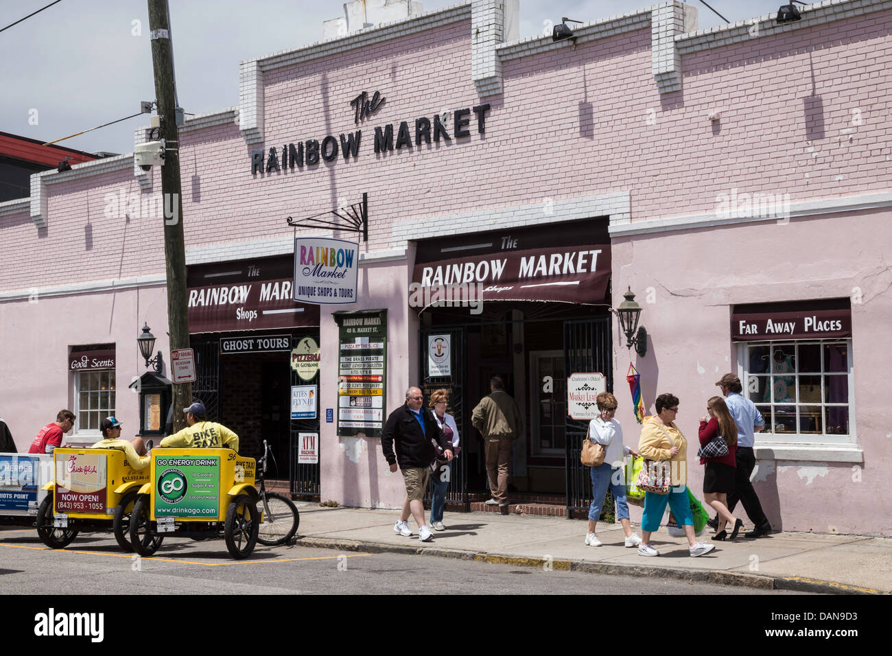 Regenbogen Markt Eingang, Altstadt, Charleston, SC, USA Stockfoto