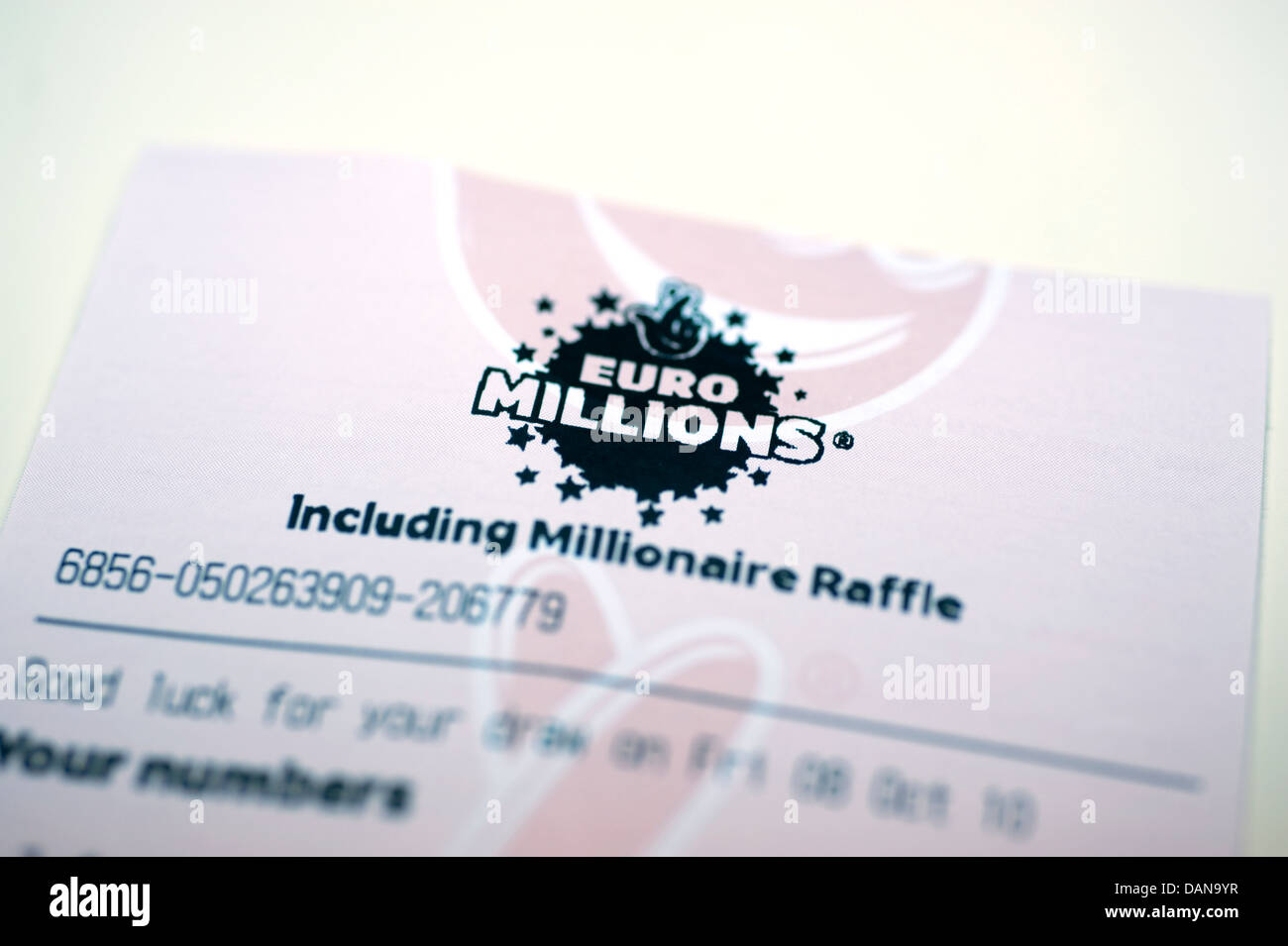 UK Euro Millionen Lotterie Stockfoto