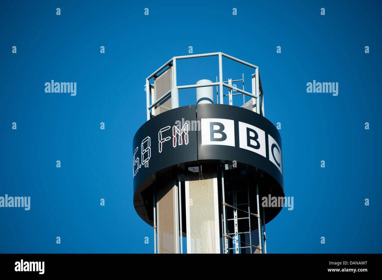 BBC Radio Merseyside 95,8 FM Zeichen Logo Stockfoto