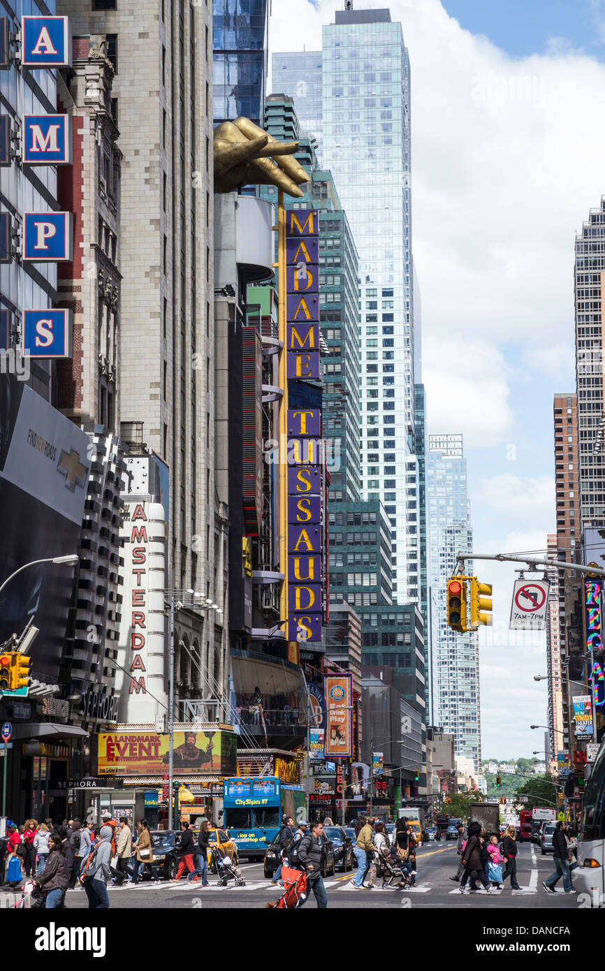 42nd Street and Broadway, Times Square, NYC, USA Stockfoto