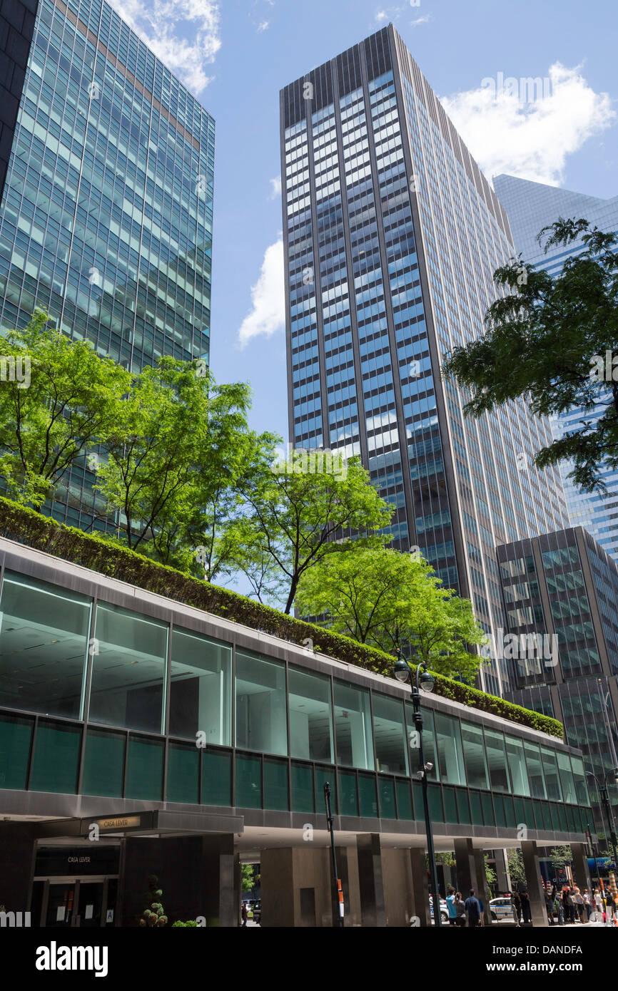 Hebel Haus 390 Park Avenue Nyc Stockfotografie Alamy