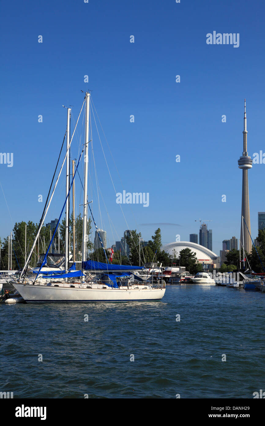 Kanada, Ontario, Toronto, Skyline, gesehen vom Centre Island, Stockfoto