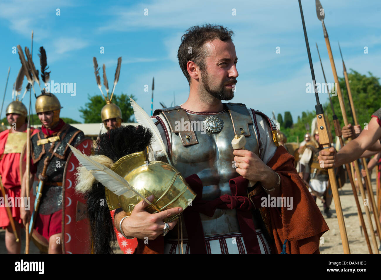 Historische Darstellung des Römischen Reiches in Aquileia Stockfoto