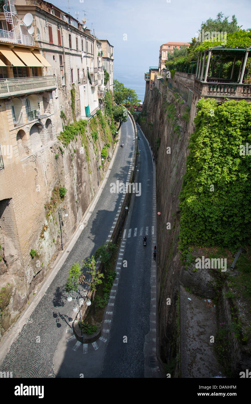 Der Via Luigi de Maio in Sorrent. Stockfoto