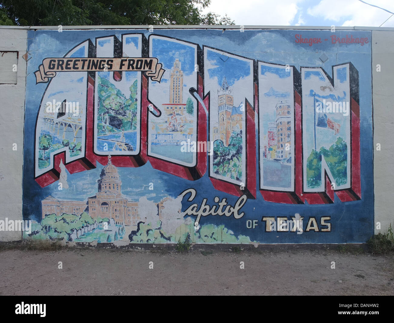 South Congress Avenue Austin Texas Geschäfte Zeichen Stockfoto