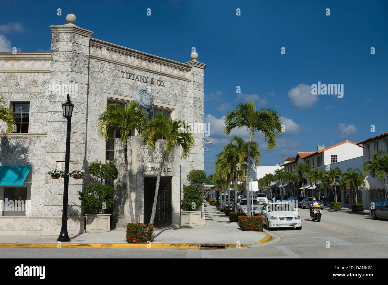 TIFFANY & UNTERNEHMEN SHOPS WORTH AVENUE PALM BEACH FLORIDA USA Stockfoto