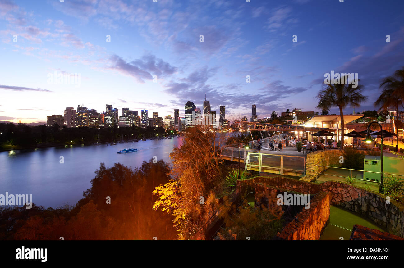 Die Klippen Cafe am Kangaroo Point Brisbane Stockfoto