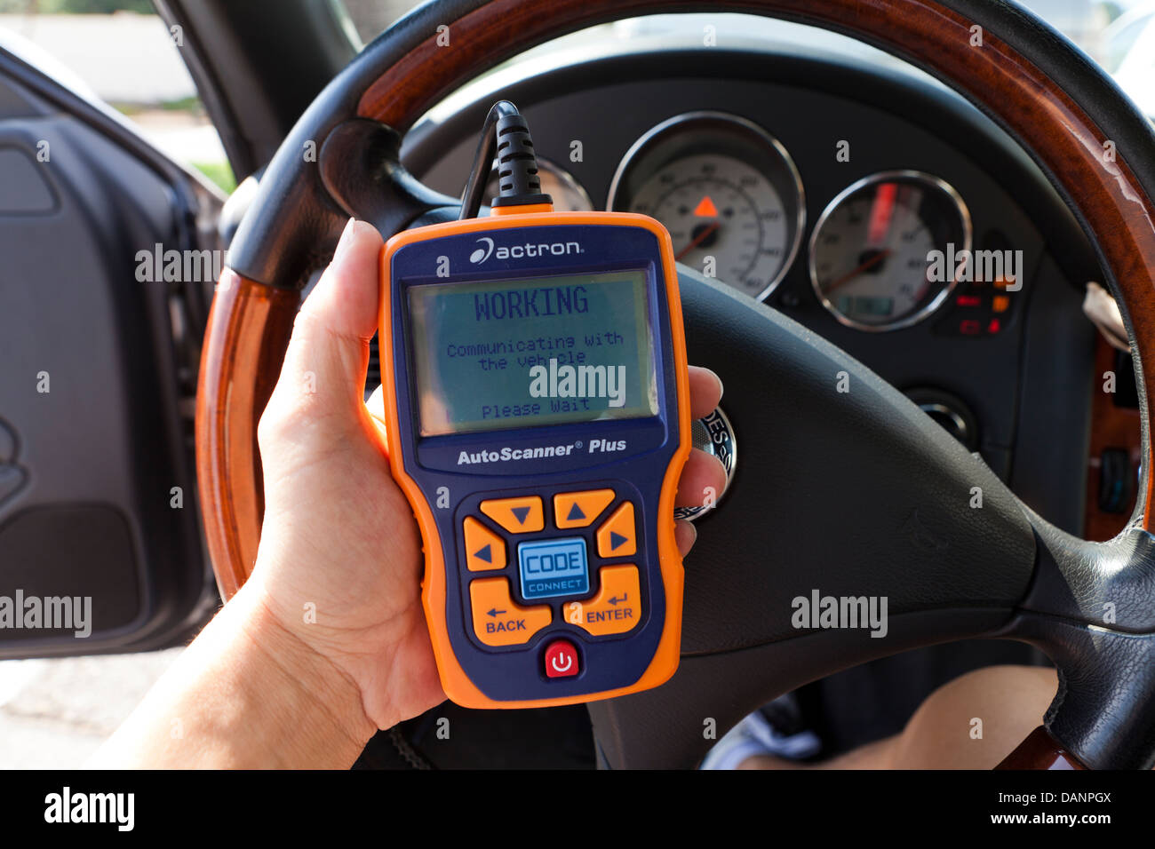 OBD II Kfz Diagnose-Tool - USA Stockfoto