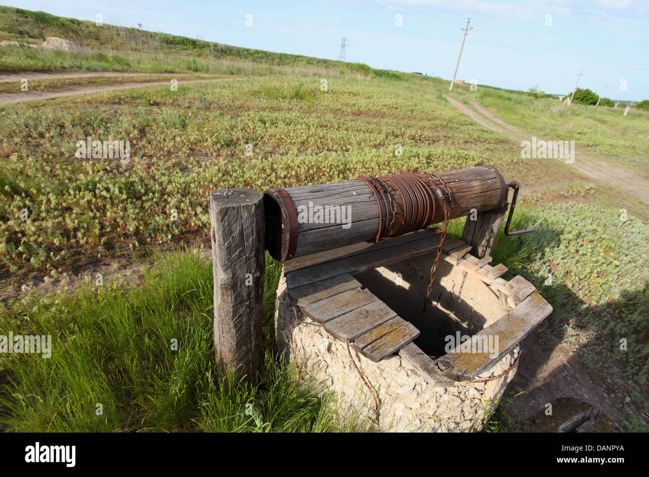 Wasser, alten Brunnen, Dorf, Ökologie Stockfoto