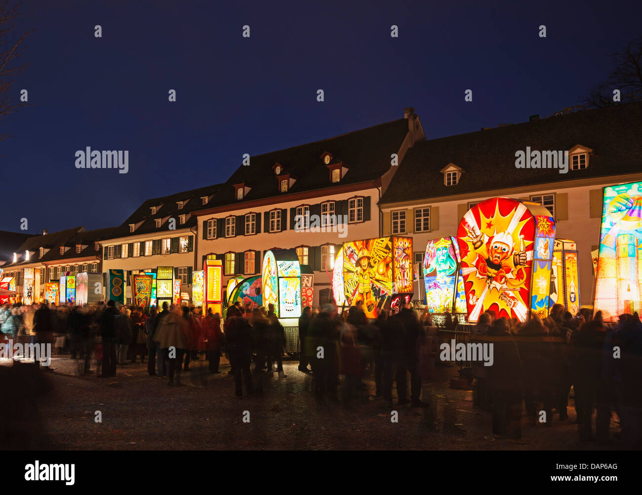 Europa, Schweiz, Basel, Fasnact Frühjahr Karnevalslaterne zeigt Stockfoto