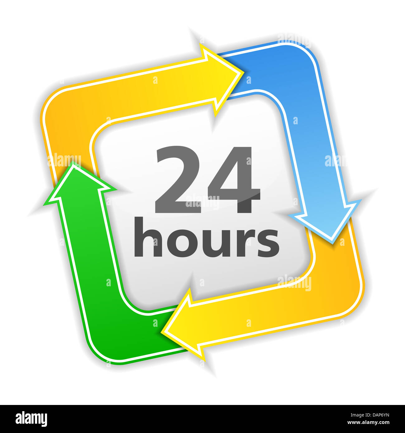 24 Stunden-Symbol Stockfoto