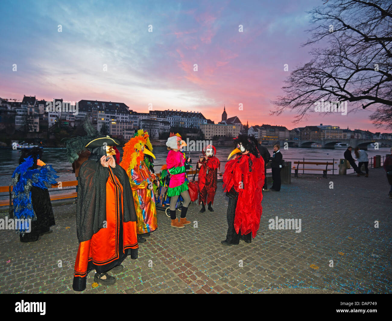 Europa, Schweiz, Basel, Fasnact Frühjahr Karnevalsumzug Stockfoto