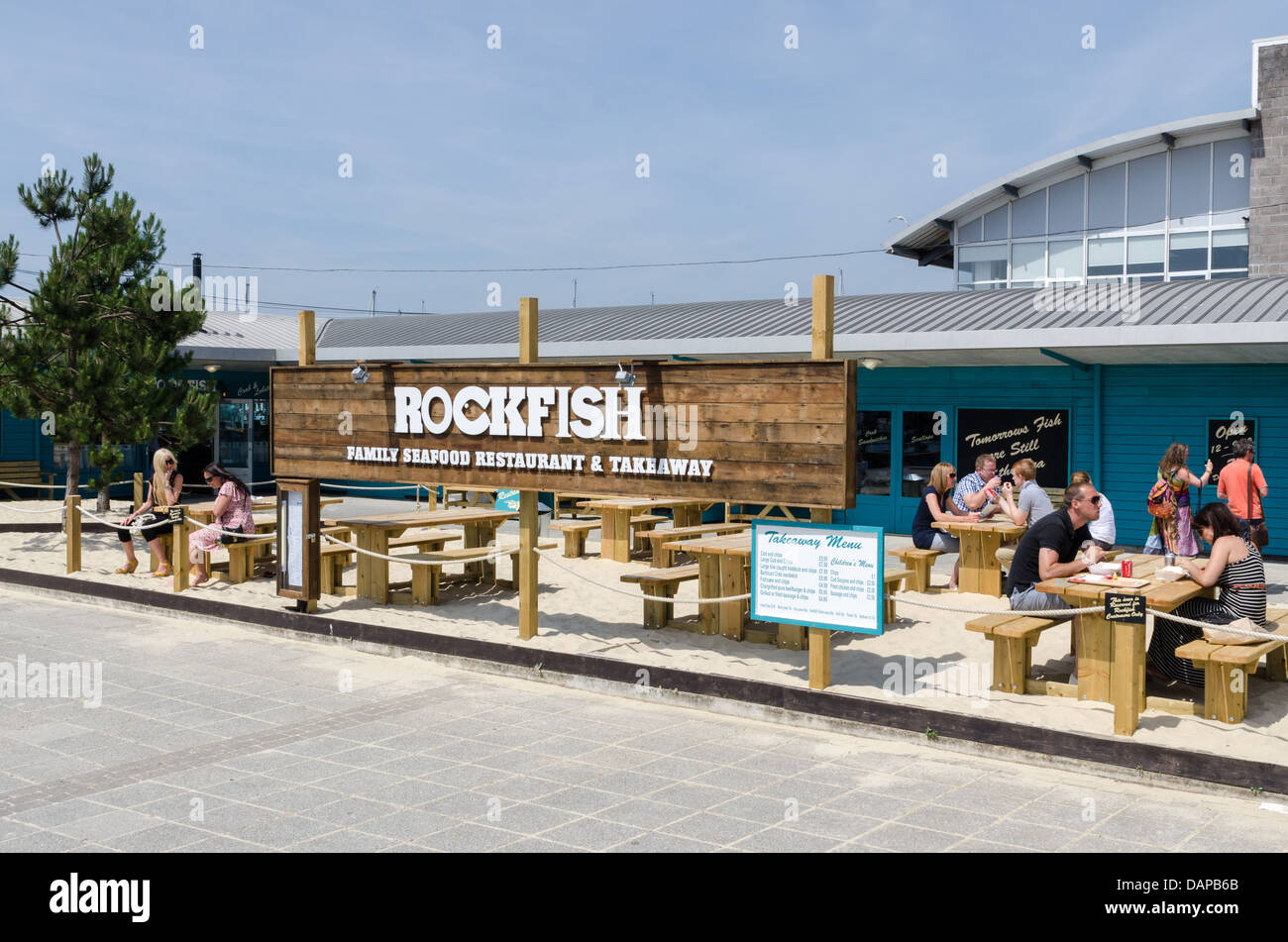 Rockfish Seafood Restaurant und Takeaway in Plymouth Stockfotografie Alamy