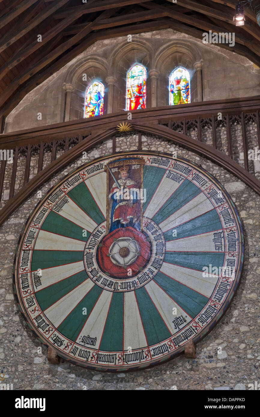 England, Hampshire, Winchester, Ansicht der Tafelrunde von König Artus Stockfoto