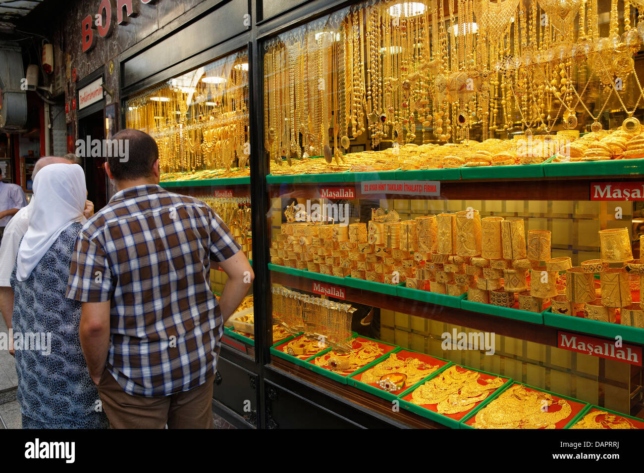 Türkei, Istanbul, Gold-Juwelier-Geschäft im großen Basar Stockfotografie -  Alamy