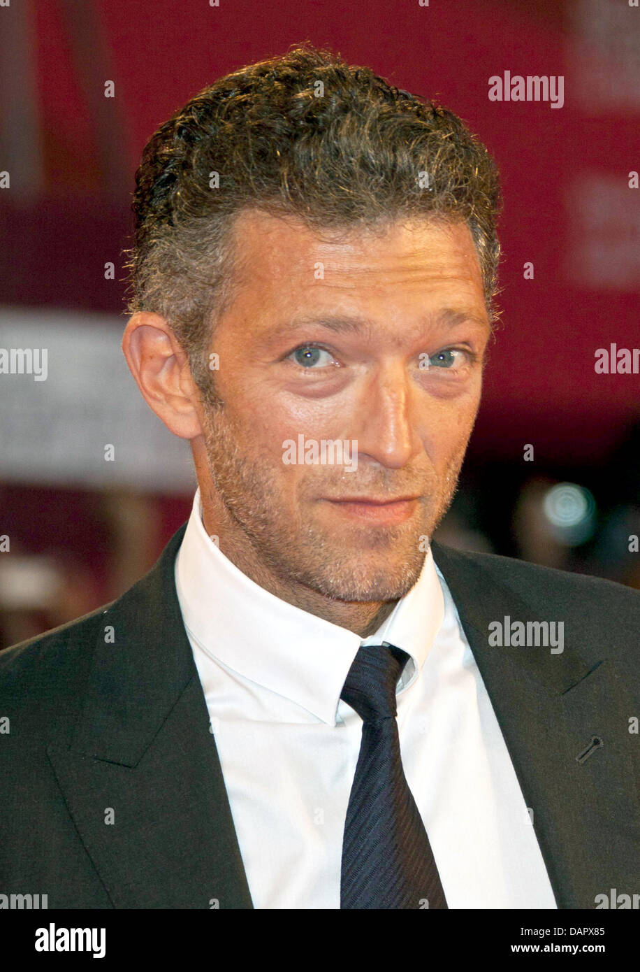 Französischer Schauspieler Vincent Cassel kommt bei der Premiere von "A Dangerous Method" bei den 68. Internationalen Filmfestspielen von Venedig Mostra Internazionale d ' Arte Cinematografica la Biennenale di Venezia im Palazzo del Cinema in Venedig, im 2. September 2011. Foto: Hubert Boesl Stockfoto