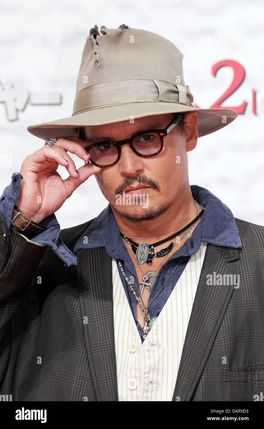 17. Juli 2013 - Tokyo, Japan - JOHNNY DEPP besucht "The Lone Ranger" Photocall in Tokio. (Kredit-Bild: © Junko Kimura/Jana Press/ZUMAPRESS.com) Stockfoto