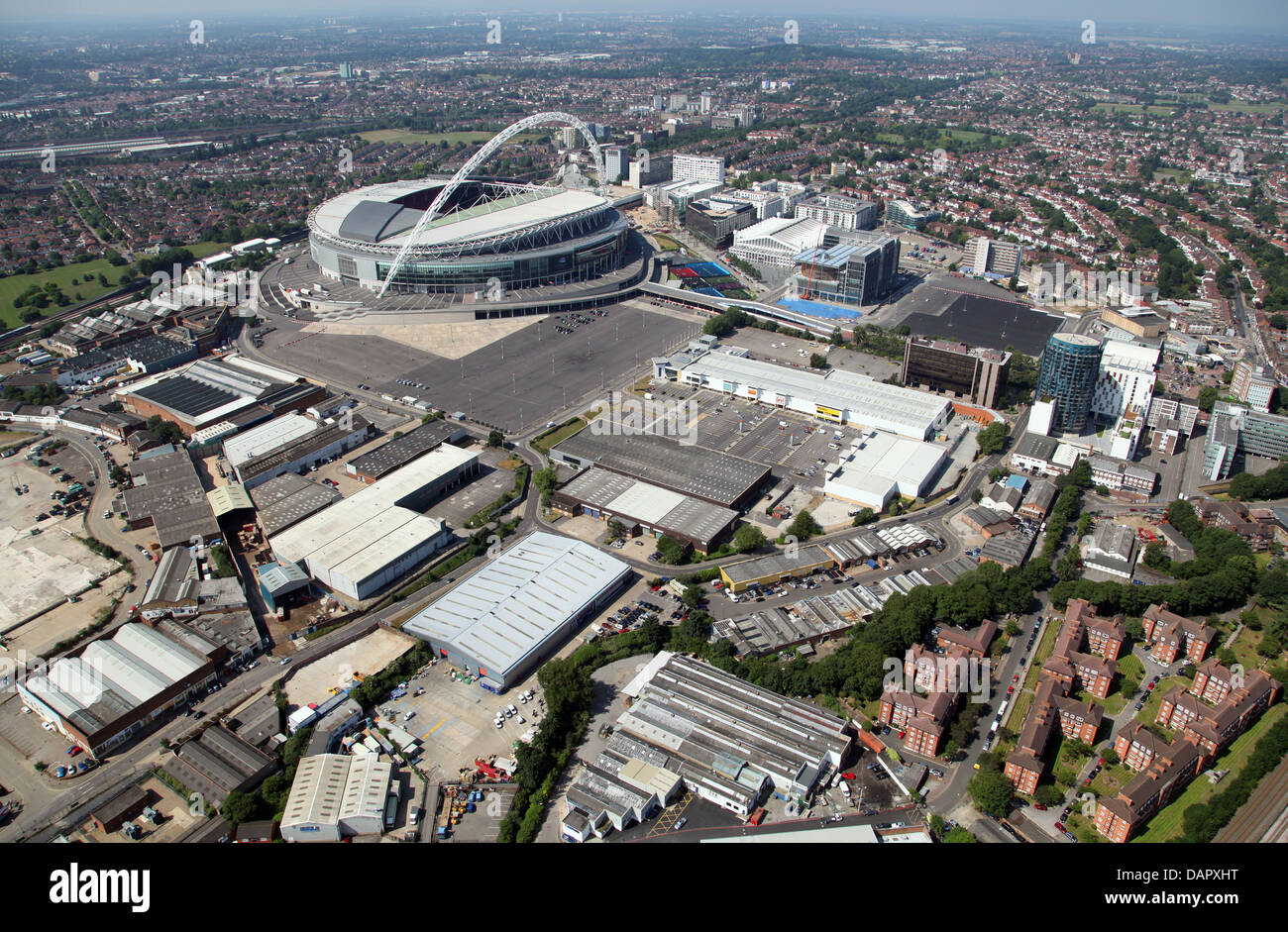 Luftaufnahme des Wembley Park, Wembley, London Stockfoto