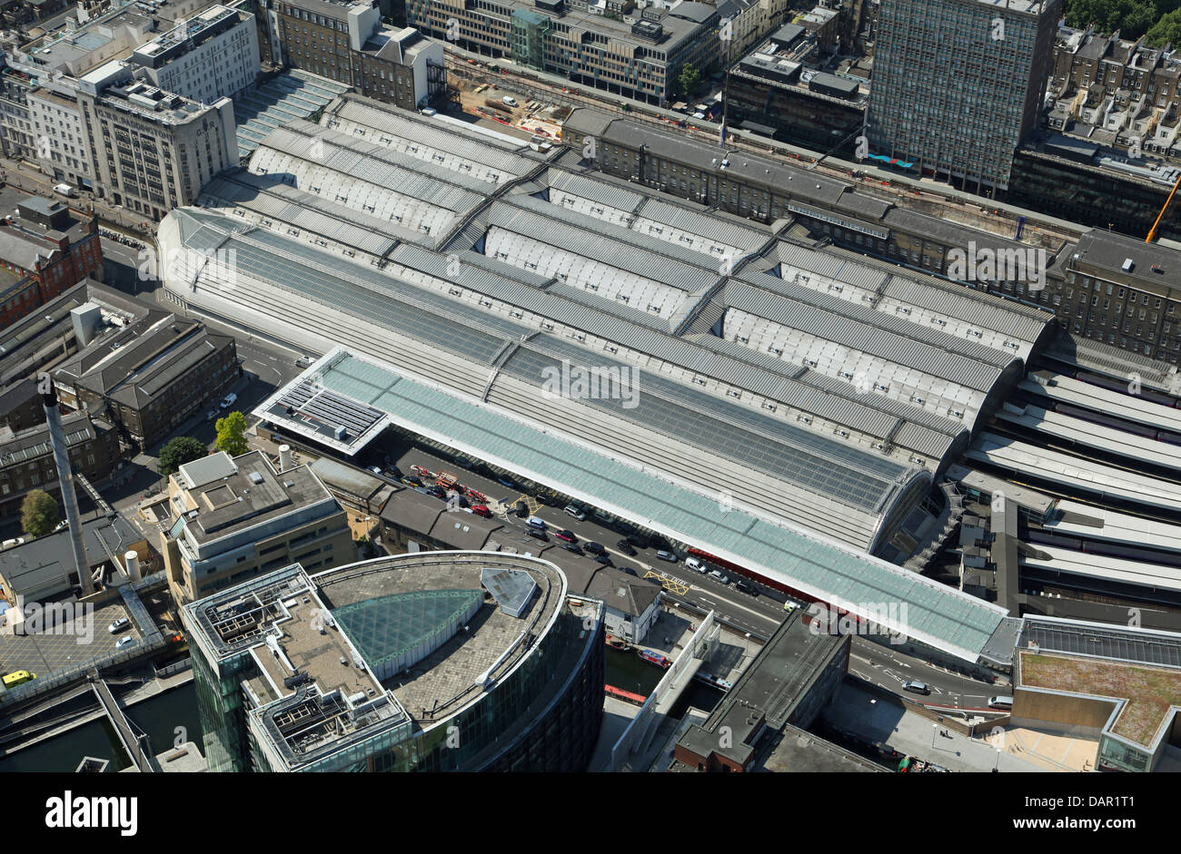 Luftaufnahme von Paddington Station in London W2 Stockfoto