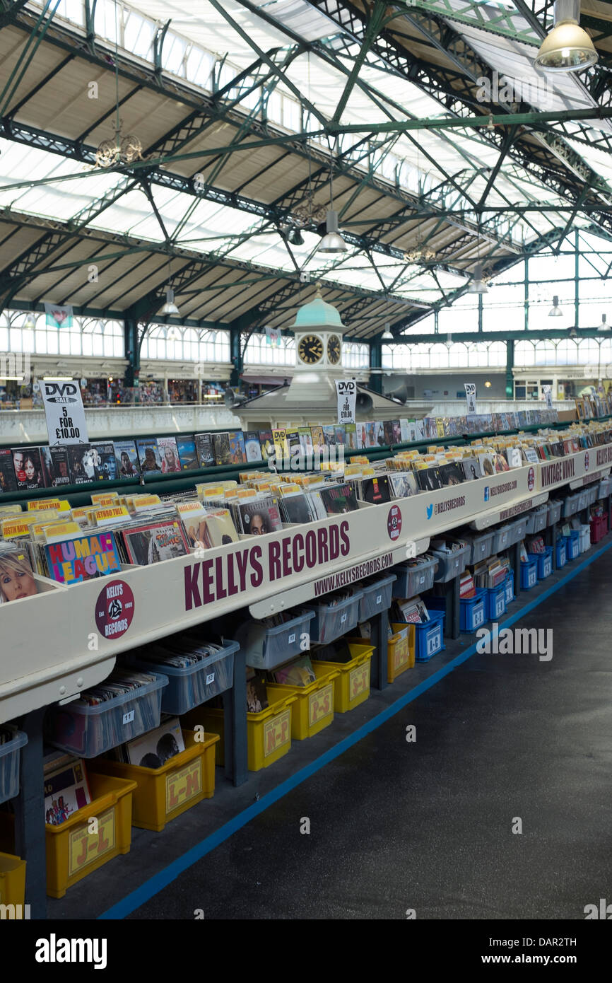 Kellys Datensätze im Obergeschoss in Cardiff Markt Stockfoto