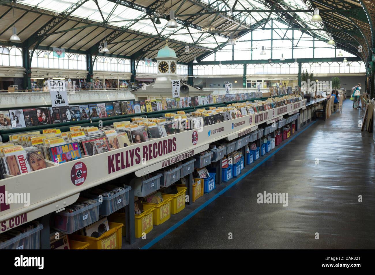 Kellys Datensätze im Obergeschoss in Cardiff Markt Stockfoto