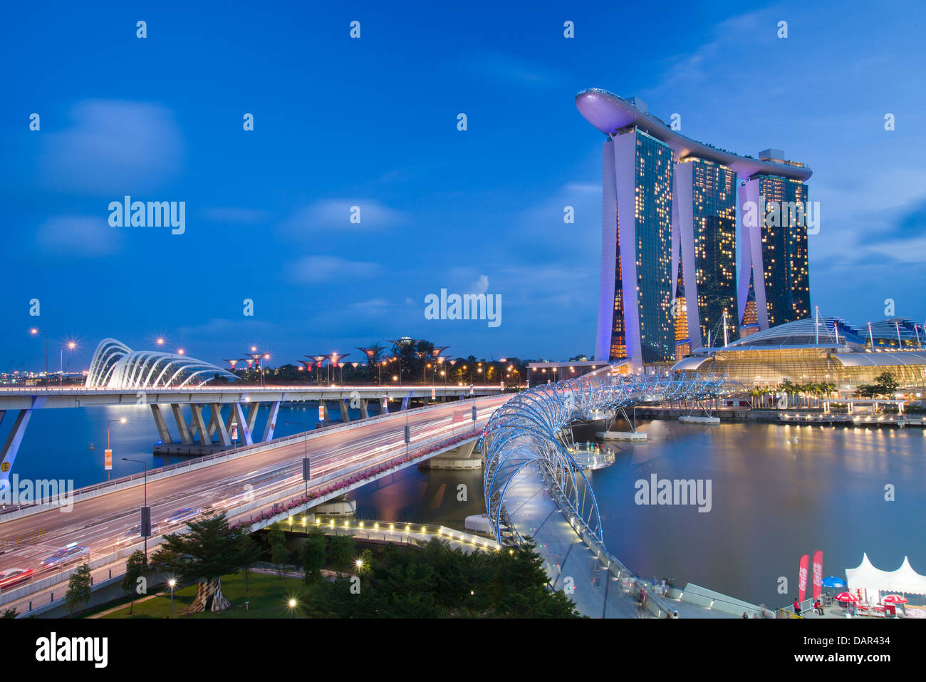 Singapore Marina Bay Sands Casino &amp; Resort Stockfoto