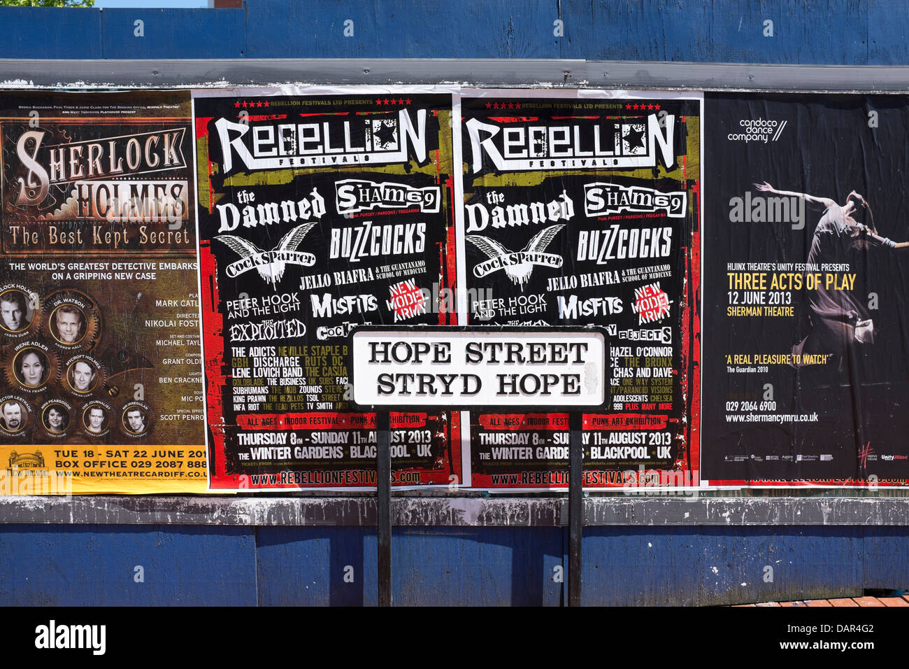 Hope Street Cardiff Stockfoto