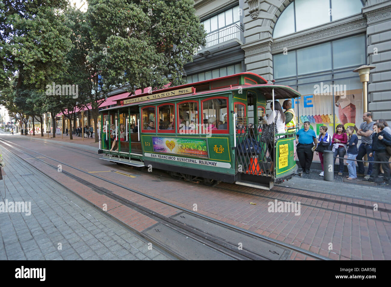 San Francisco Cable cars laden Stockfoto