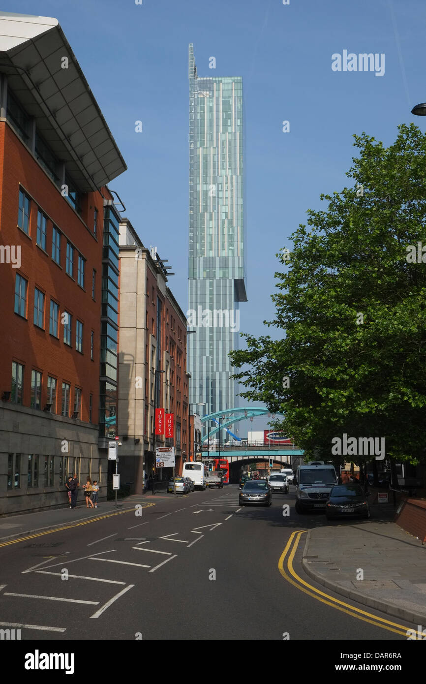 England, Manchester, Blick Richtung Beetham Tower Stockfoto