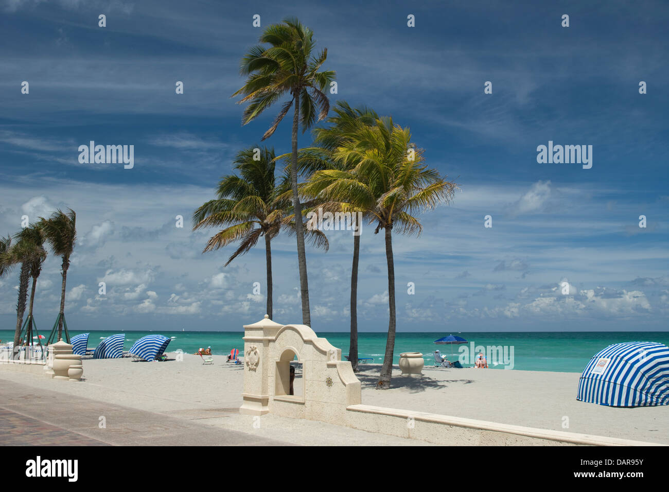 BEACHFRONT PROMENADE HOLLYWOOD BEACH FLORIDA USA Stockfoto