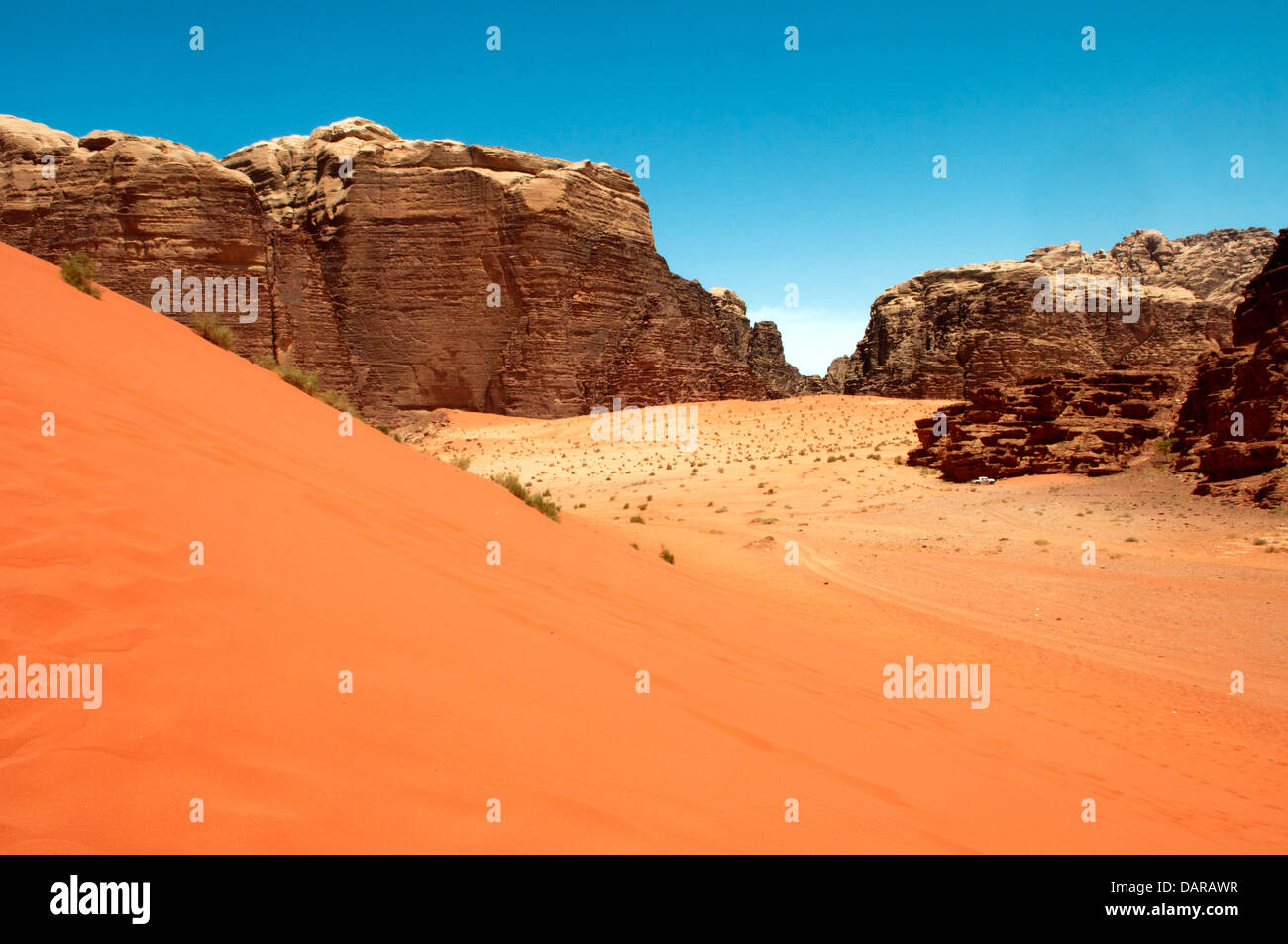 Wüste Wadi Rum, Jordanien Stockfoto