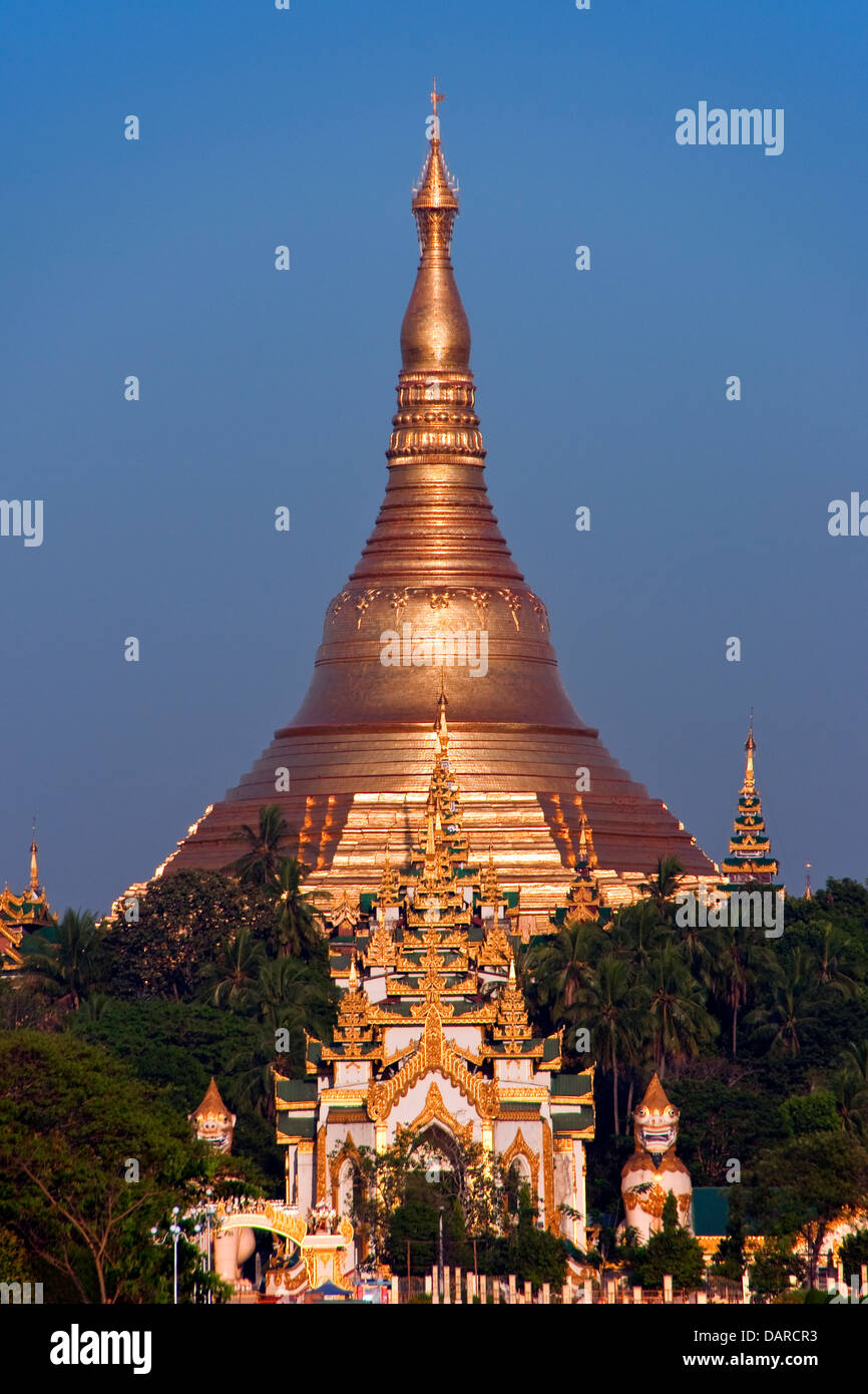 Shwedagon-Pagode in Yangon. Stockfoto