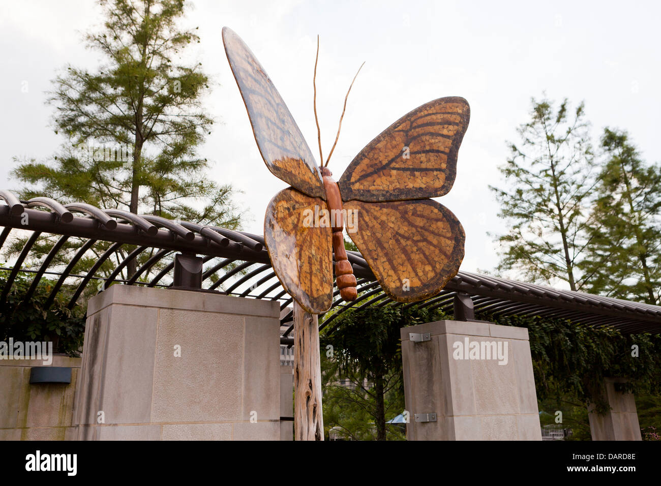 Holz- Schmetterling Skulptur - USA Stockfoto
