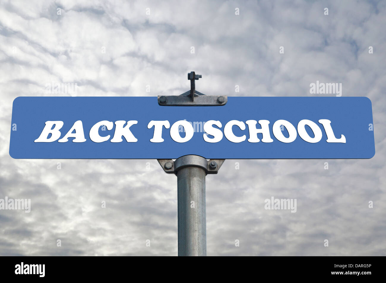 Zurück zu Schule-Straßenschild Stockfoto