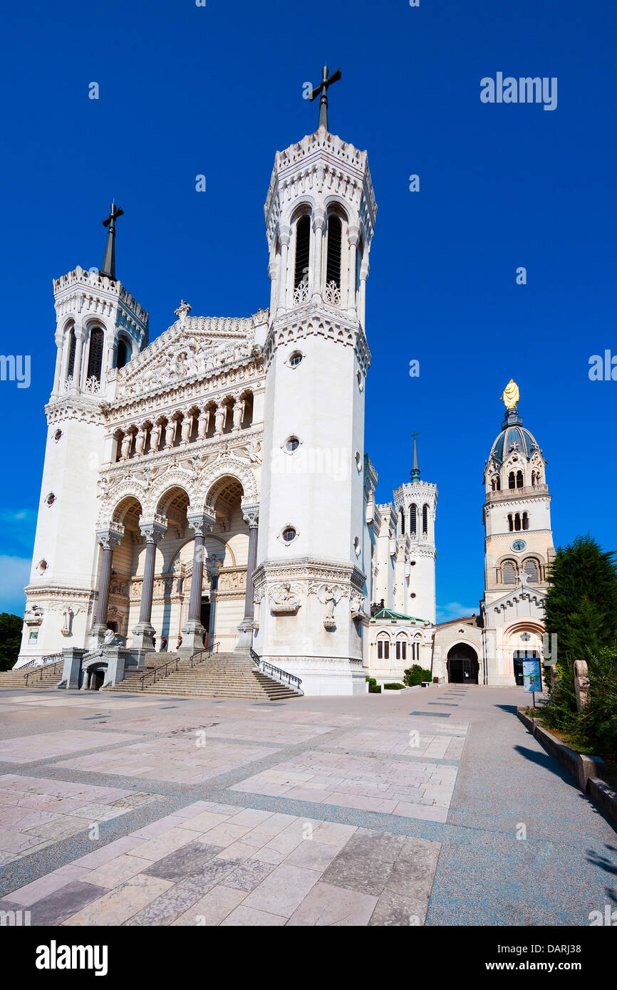 Notre Dame de Fourvière in Lyon, Rhone-Alpes, Frankreich Stockfoto