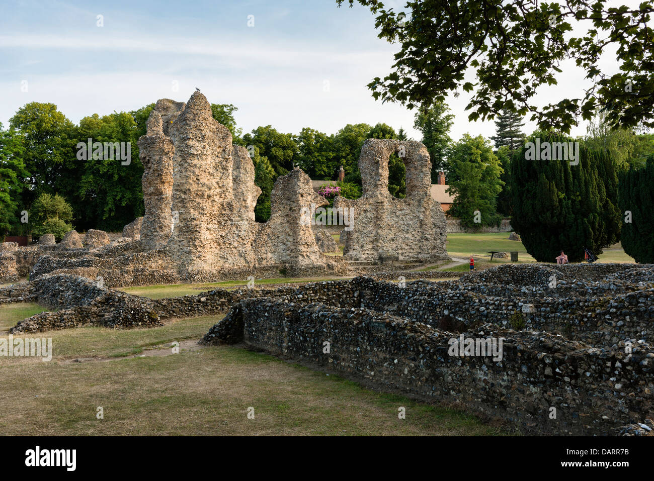 Bury St Edmunds Abbey Ruinen Stockfoto