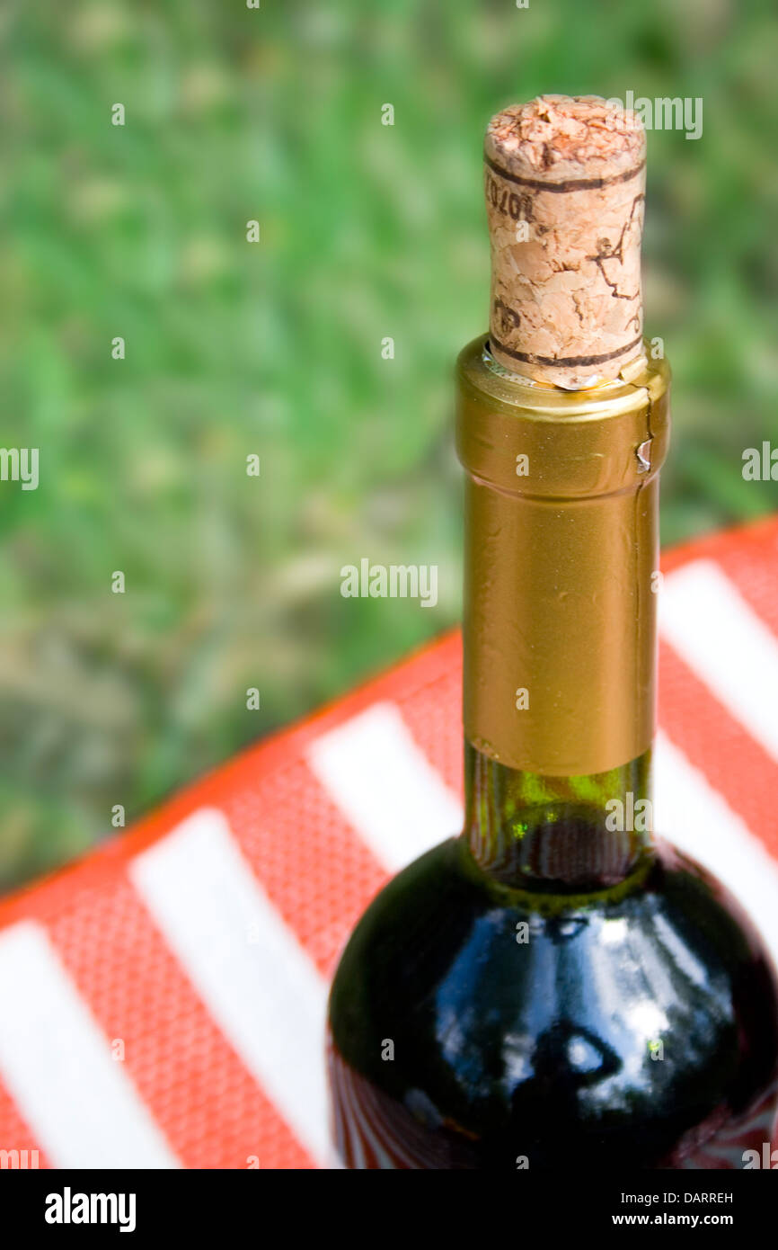 Flasche Wein Stockfoto
