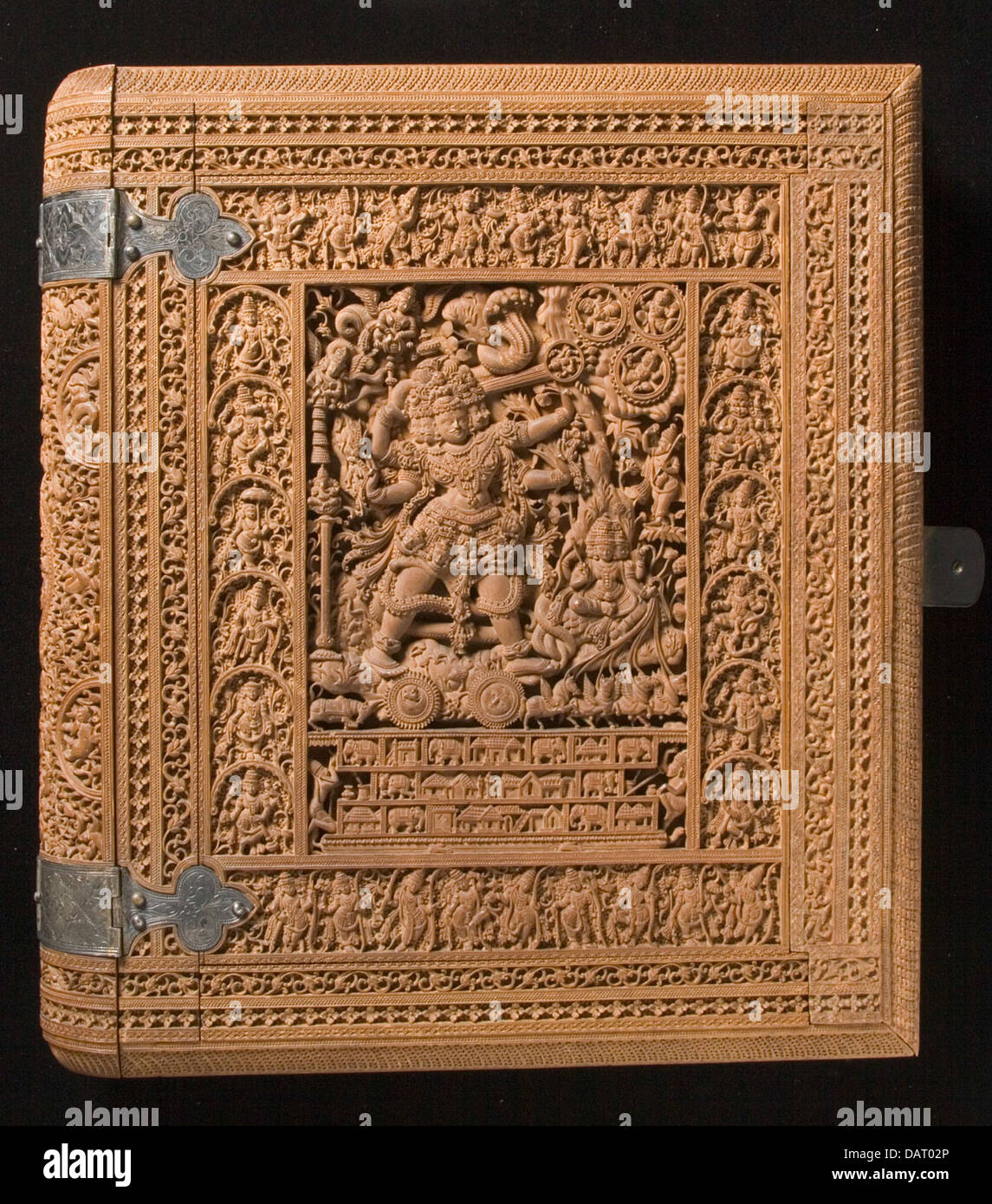 Album-Cover mit Shiva als Zerstörer der drei Städte der Dämonen (Tripurantaka) M.2003.213 (1 von 9) Stockfoto
