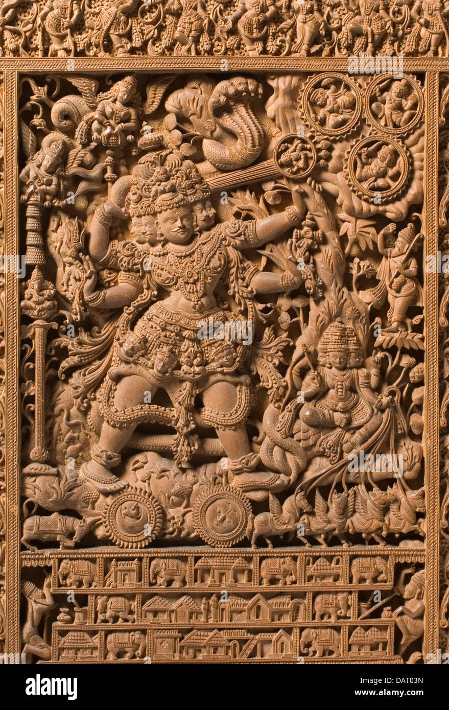 Album-Cover mit Shiva als Zerstörer der drei Städte der Dämonen (Tripurantaka) M.2003.213 (7 von 9) Stockfoto