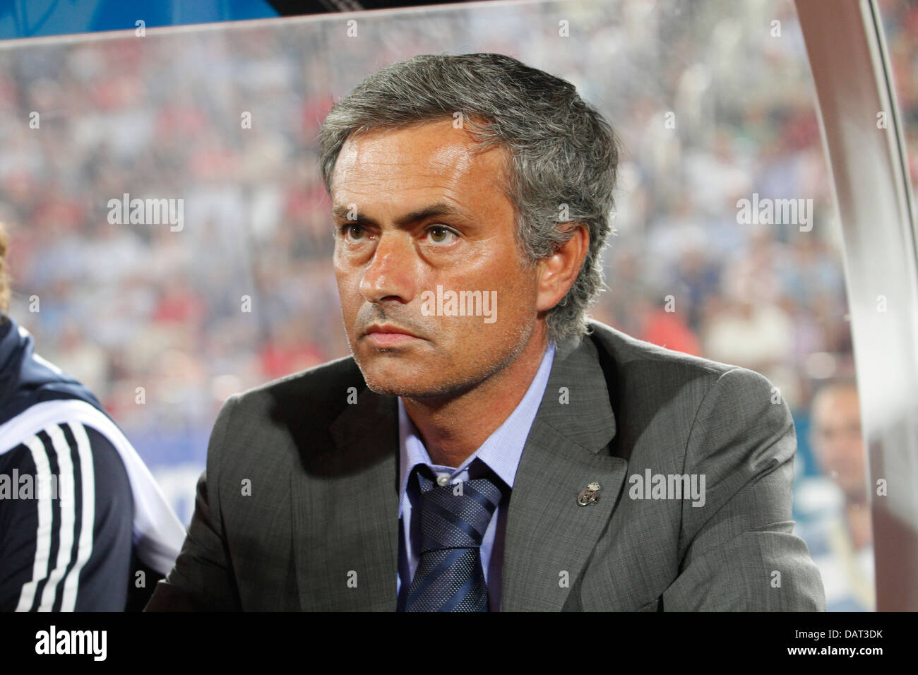 Mourinho gesehen vor einem Spiel zwischen Rea Madrid und Real Mallorca in der spanischen Balearen-Insel. Stockfoto